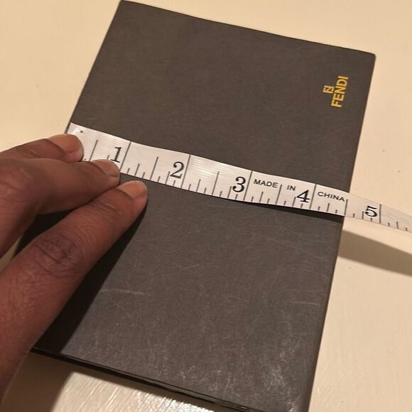 Fendi 6x4.5 Flap Top Lid Gift Box Black Gold Logo Luxury Display Storage - Picture 9 of 11